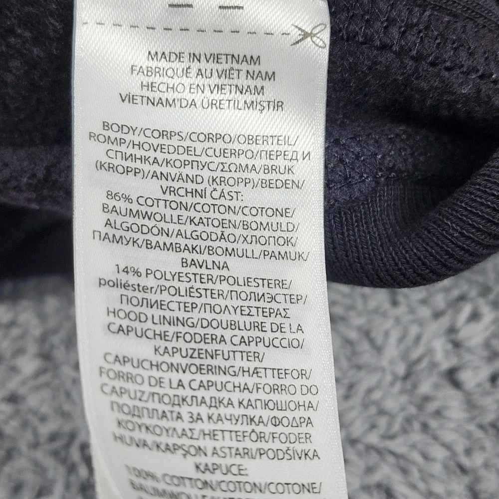 Polo Ralph Lauren Hoodie Mens L Black Thick Waffle Knit Fleece Pullover Zip Pony - Picture 7 of 10